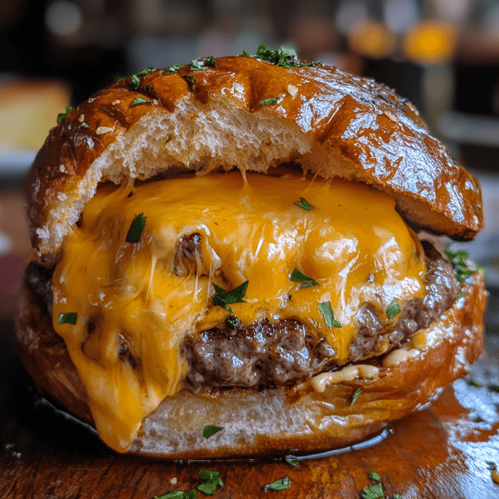 Best cheeses to stuff inside a burger with melted cheddar and crispy bacon.