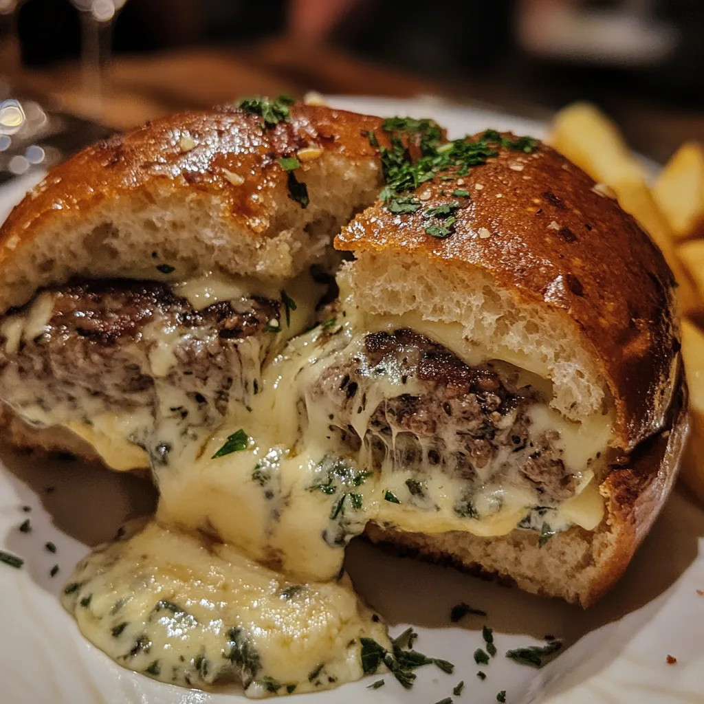 Best cheeses to stuff inside a burger with melted cheddar and crispy bacon.