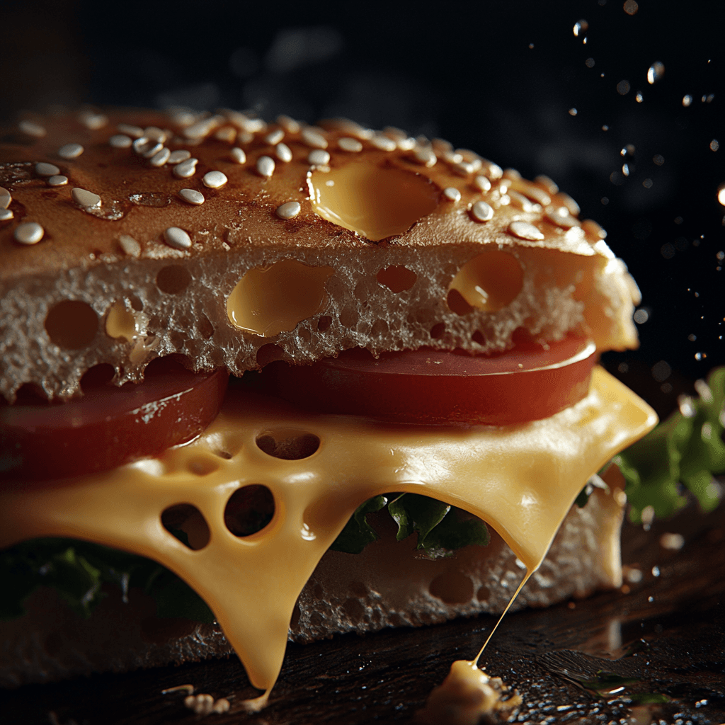 Cheddar cheese melting perfectly on a burger