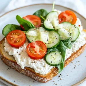 Low Calorie High Protein Cottage Cheese Toast for Weight Loss