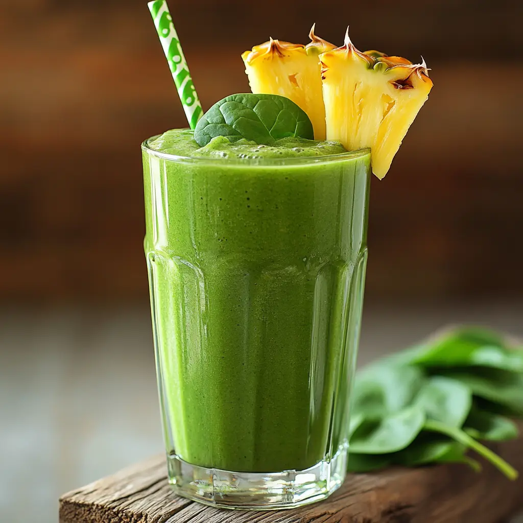 Serving Electric Green Detox Smoothie